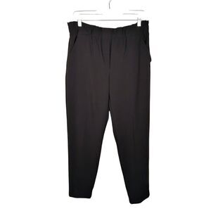Reitmans The Iconic Dress Pants Ruffle Elastic Waistband Belt loops Black 10